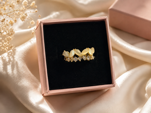 Crown of Pearls Ring