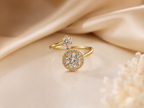 Moon & Star ring