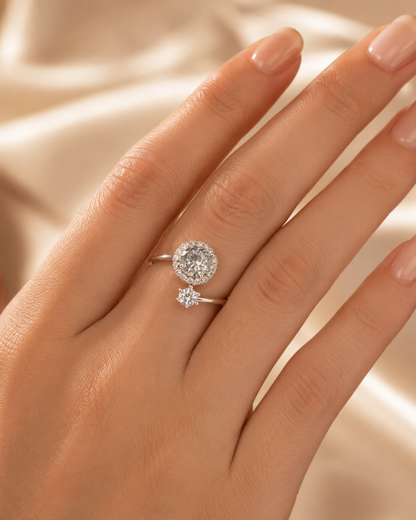 Moon & Star ring