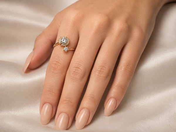 Moon & Star ring
