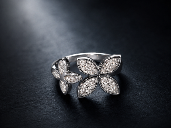 Twin Blossom Ring