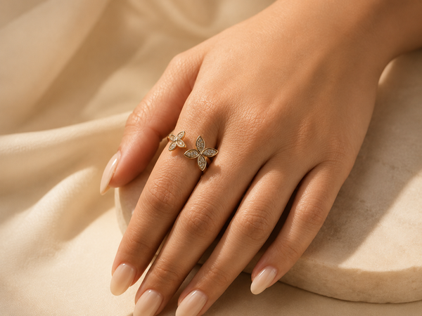 Twin Blossom Ring