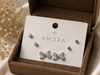 Crystal Ribbon Earring Set