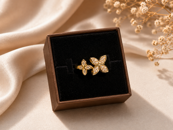 Twin Blossom Ring