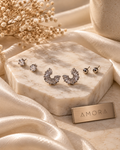 Moon Crest Earring Set